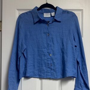 Cynthia Rowley Blue Button-Up Blouse